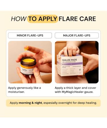 MyMagicHealer Universal Flare Care | Essential Oil Free | Relief for Rashes Eczema Psoriasis Hidradenitis Suppurativa Impetigo Dermatitis Wound Care Sensitive Skin w/Propolis & Egg Yolk 1 oz 1 Ounce - Buy Online on GoSupps.com