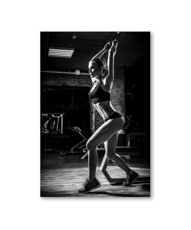 Postereck - 1215 - High -resolution fitness poster woman during training |Gym poster woman sport on motivation |Bodybuilding Poster - Poster - 3: 2-61.0 cm x 40.5 cm Poster 3: 2 - 61.0 cm x 40.5 cm