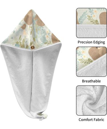 Buy Cute Sloths Hair Towel 2 Pack | Super Absorbent Quick Dry Hair Turbans for Women & Girls - Buy Online on GoSupps.com