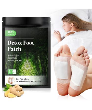 Detoxification plaster feet detox foot pavement detoxification Original for deep sleep and stress reduction 100% natural deep cleaning foot pads for removing body toxins and feet warm (10 plaster) 10 pieces - Buy Online on GoSupps.com