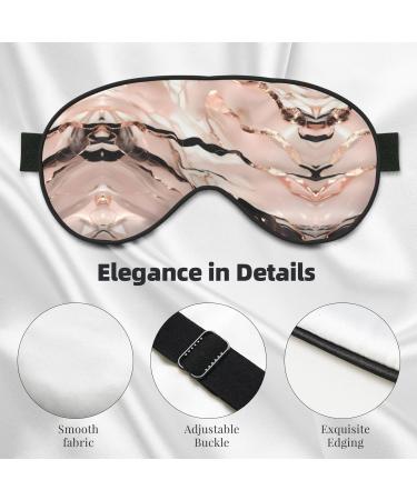 Red Gold Marble Print Unisex Sleep Mask | Double-Sided Eye Mask for Sound Sleep & Skin Care - Buy Online on GoSupps.com