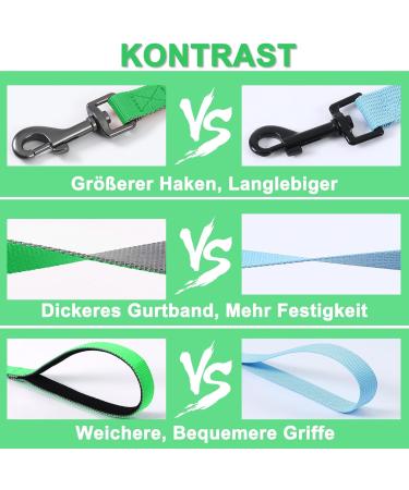 Demigreat 1.5m / 3m / 5m Dog Training Leash - Padded Handle Robust Long Line for Small to Large Dogs 10ft Green - International Shipping Available - Buy Online on GoSupps.com