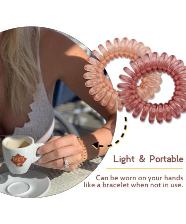 Rayyl Spiral Hair Gum - 36 Pain-Free Elastic Hair Ties for Thick Hair | Seamless Ponytail Holders for Women & Girls - Buy Online on GoSupps.com