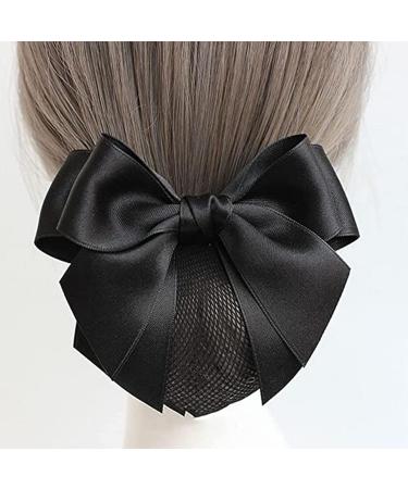 iRIIRIO Women Hair Clips with Bowknot Barrettes - 4pcs Blue & Black Hair Bun Cover Accessories - Buy Online on GoSupps.com
