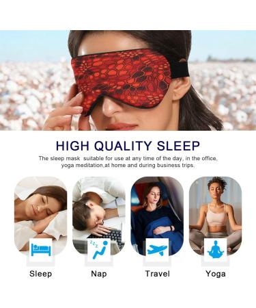 Light Blocking Red Camouflage Sleep Mask | Adjustable Soft Eye Cover for Men & Women | Perfect for Travel & Naps - Buy Online on GoSupps.com
