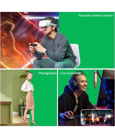 YELANGU Green Screen Backdrop Kit - 6.5X5ft Portable Studio for Streaming, Photos, Video Conferences - Buy Online on GoSupps.com
