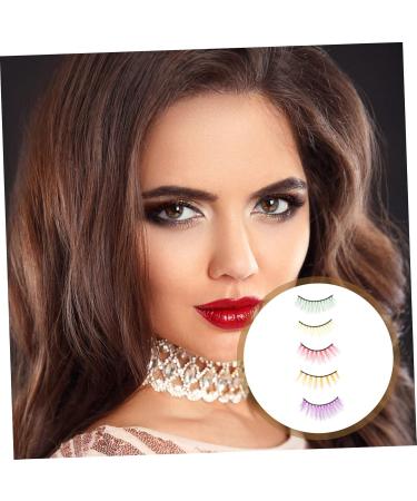 Beaupretty 5 Pairs Colored False Eyelashes Faux Lashes Eyelashes Colored Tip Long Lashes Performance Eyelashes False Lash Cosmetic Lashes Make up 3d Imitation Extend - Buy Online on GoSupps.com