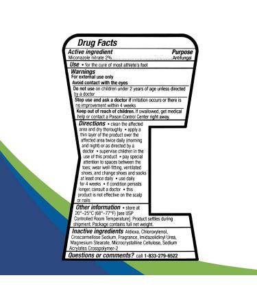 Zeasorb Athlete's Foot Powder 2.5 oz - Super Absorbent Itch Relief - Buy Online on GoSupps.com