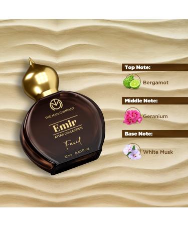 The Man Company 100% Alcohol-Free Attar Perfume for Men Farid Emir Collection | Premium Long Lasting Fragrance | 35% Highly Concentrated Perfume Oil - Buy Online on GoSupps.com