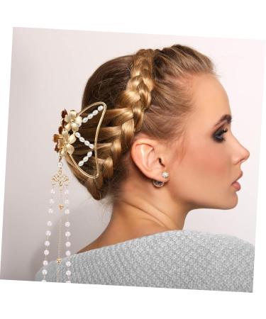 POPETPOP hairpin Metal Hair Claw Clips metal hair clips for women Big Jaw Clips for Hair Long Hair Clips hair jaw clip claw clips for hair Fashionable Hair Clamp Zinc alloy large girl pearl - Buy Online on GoSupps.com