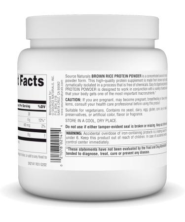 Source Naturals Brown Rice Protein Powder - Vegan Non-GMO 16 oz | International Shipping Available - Buy Online on GoSupps.com