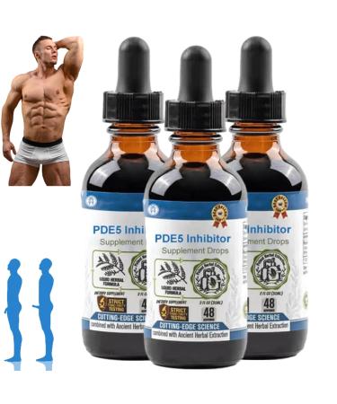 Pde5 Inhibitor Supplement Drops, Pde5 Inhibitor Drops for Men, Drops for Men, Secret Drops for Strong Men, Secret Drops Enhanced (3pcs)