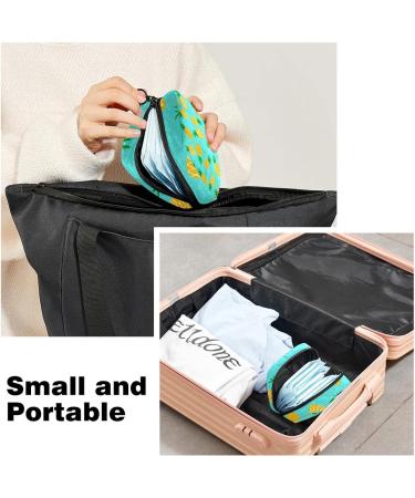 Menstrual Bag with Zipper | Pineapple Pattern Ladies Napkin & Tampons Pouch - Stylish & Functional for Women and Girls - Buy Online on GoSupps.com