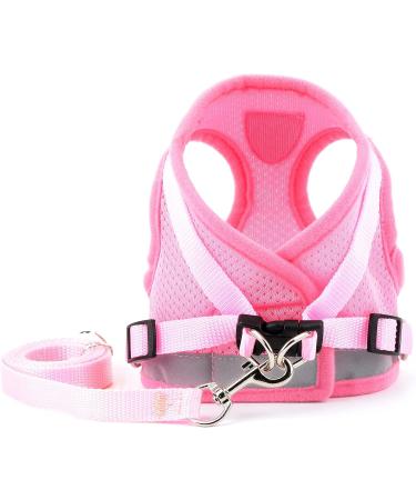 Ranphy Cat Dishes & Adjustable Dog Harness - Reflective No Pull Soft Mesh Comfortable Fit for Small Dogs - Pink - Buy Online on GoSupps.com