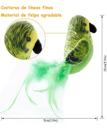 Dorakitten Interactive Cat Toys Set - 4 Cute Plush Bird Form Toys with Sounds & Springs - Perfect for Cats - International Shipping Available! - Buy Online on GoSupps.com