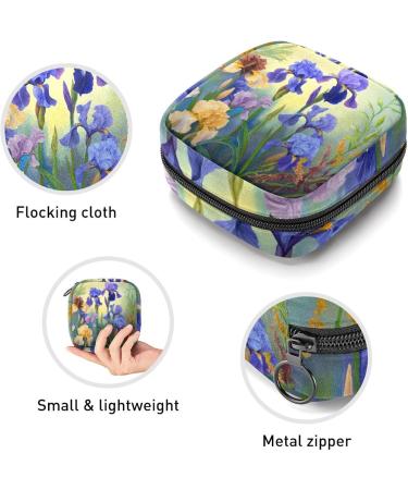Large Capacity Storage Bags for Women's Bandages & Menstrual Cups | Travel Organizer | Violet Watercolor Design - Perfect for Makeup & Essentials - Buy Online on GoSupps.com