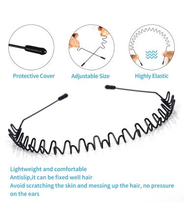 3-Piece Multi-Style Metal Hair Band Set | Elastic Fashion Hair Ties for Men & Women | Perfect for Sports & Daily Use - Buy Online on GoSupps.com