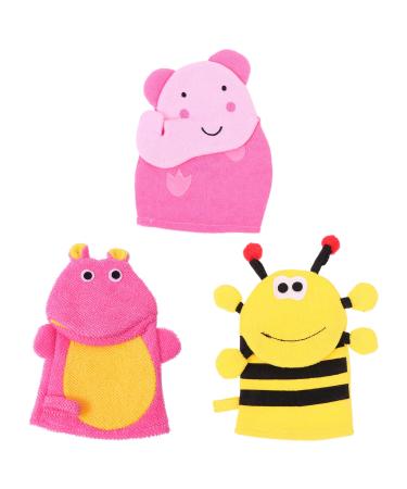 3 x baby bath gloves soft bathing shoes peeling body peeling cotton no scratches dead skin distant for newborns