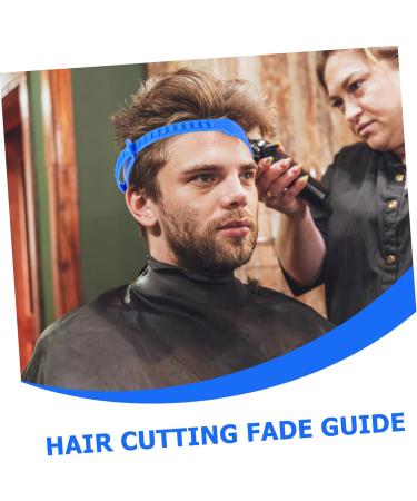 WOFASHPURET Diy Adjustable Silicon Headbands for Men Mens Headband Neckline Shaving Trimming Template Haircut Fading Guide Silicone Hair Trimming Guide Man Scissors Portable Silica Gel 68x4.4cm Blue - Buy Online on GoSupps.com