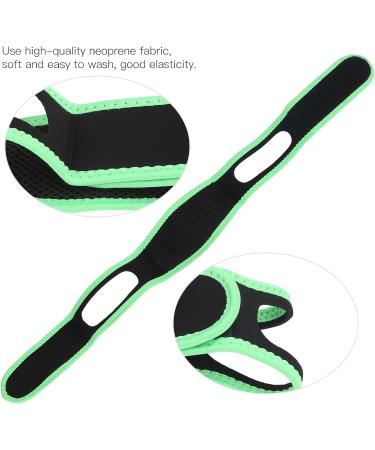 Adjustable Anti-Snoring Chin Strap - Soft Washable Sleep Aid with Fluorescent Green Edging - Buy Online on GoSupps.com