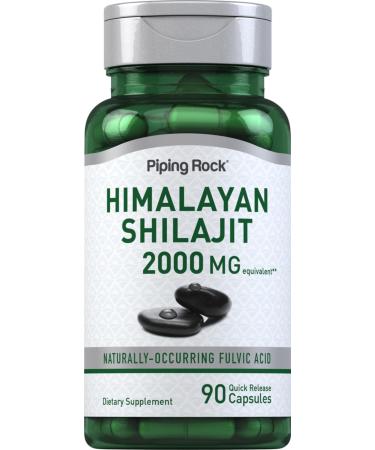 Piping Rock Shilajit Capsules | 90 Count | Himalayan Fulvic Acid | Non-GMO Gluten Free Supplement