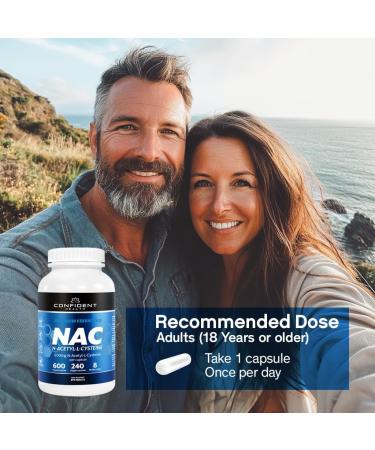 NAC Supplement 600mg 100% Pure & Pharmaceutical Grade - N-Acetyl-L-Cysteine - 240 Veggie Capsules 8 Month Supply of Immune Booster Supplements - Stay Strong and Resilient 240 count (Pack of 1) - Buy Online on GoSupps.com
