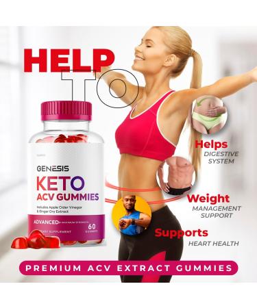 Genesis Keto ACV Gummies - Advanced Weight Loss Formula | 30-Day Supply - Buy Online on GoSupps.com