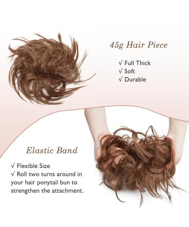 TESS Volume Messy Bun Hair Tie - Lightweight 45g Hairpiece for Women & Girls (Light Brown) - Perfect for Effortless Updos - Buy Online on GoSupps.com