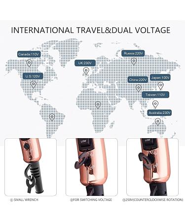 Travel Hair Dryer with Diffuser - Dual Voltage 1200W Compact Blow Dryer for Adults & Kids | Lightweight & Foldable with EU Plug - Buy Online on GoSupps.com