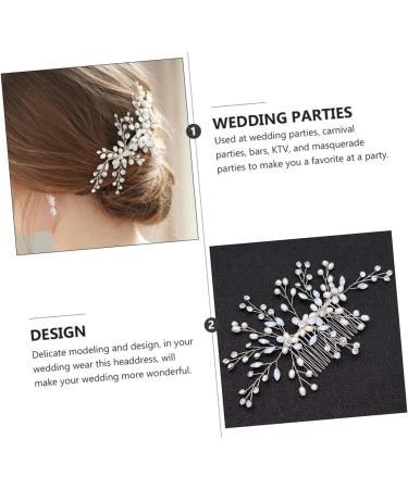 FRCOLOR 1pc hair comb Crystal Side Comb Wedding Hair Clips Wedding Headwear Jewelry Hair Styling Accessory Women Jewelry bridal headpieces for wedding diamond Miss Accessories manual alloy - Buy Online on GoSupps.com