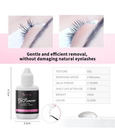 Beauty7 Eyelash Extension Remover Gel - 15ml Clear Solution for Easy Removal of Eyelashes | Perfect for Lash Lovers - Buy Online on GoSupps.com