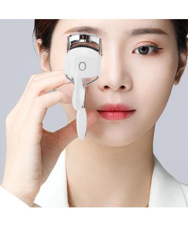 Heated Lash Curler with 2 Speed Temperature Control Long Lasting Curling Metal Ironing Fast Charging Electric Eyelash Curlers (White) - Buy Online on GoSupps.com