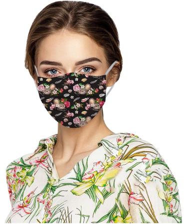10PC Disposable Face_Masks Flower Print 3 Ply Breathable Face_Cover Flower Women Fashion Face Covering Protections Multicolor-3 As shown - Buy Online on GoSupps.com