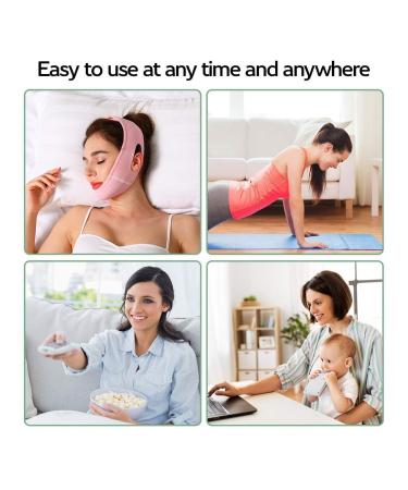 V Line Lifting Mask for Women - Reusable Double Chin Reducer - Pink Face Lifting Belt - Buy Online on GoSupps.com