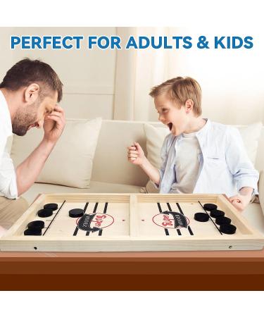 BAKAM Super Fast Sling Puck Game - Portable Table Hockey for Kids and Adults - Desktop Slingshot Game for Family Fun - Large Winner - Buy Online on GoSupps.com