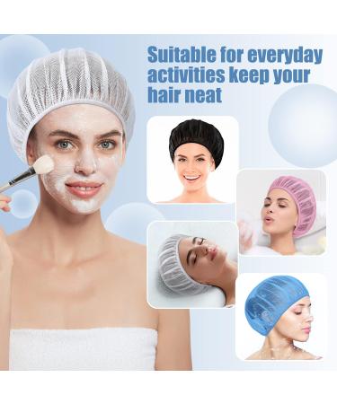Chuarry 4 PCS Mesh Sleep Bonnet Set for Women - White, Pink, Blue, Black - Buy Online on GoSupps.com