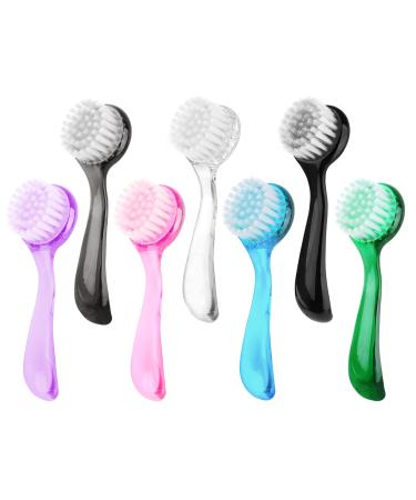 Beomeen 7 Pack Facial Cleansing Brush Facial Exfoliating Brush Face Wash Scrub Exfoliator Brush for Makeup Skincare Removal (Multicolored) - Buy Online on GoSupps.com