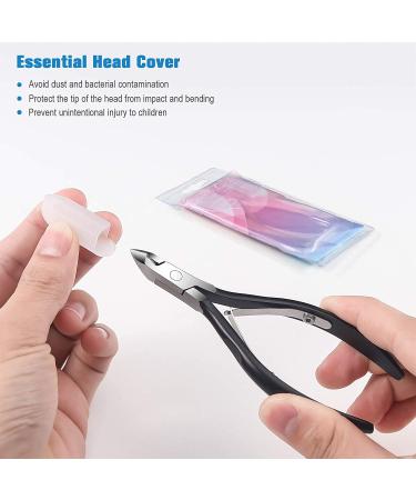 FERYES Professional Cuticle Clipper - Medical Grade Stainless Steel Cuticle Remover Tool, 8mm Jaw, Black - 1 Piece - Buy Online on GoSupps.com