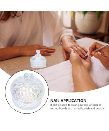 Premium Nail Art Crystal Cup | Glass Nail Dapping Shell Mug for Manicure | 8x8cm Nail Tech Accessory - Buy Online on GoSupps.com