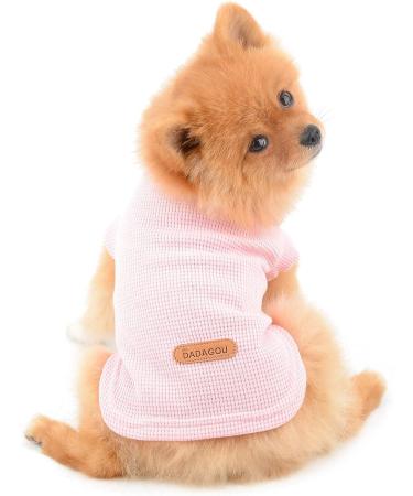 Paidful Pink Dog Shirts for Small & Medium Dogs | Soft Cotton Summer Vests | Breathable T-shirts for Puppies & Young Girls - Buy Online on GoSupps.com