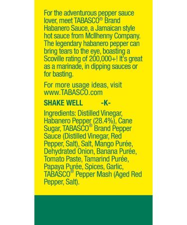 Hot Sauce Bundle which Contains Tabasco Extra Hot Habanero Pepper Sauce 60ml - Pack of 2 with Grocery List Card - Buy Online on GoSupps.com