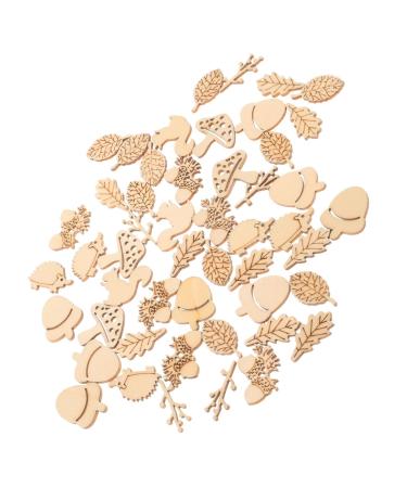 Nuobesty 50 pieces unfinished wooden cutouts wood decorations empty wooden disc pieces for home wedding decoration DIY jewelry production