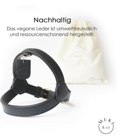 Muki & Co Double Dog Dishes - Adjustable Safe & Comfortable - Black Size M (44-50 cm) for Extra Small Small & Medium Dogs - Buy Online on GoSupps.com