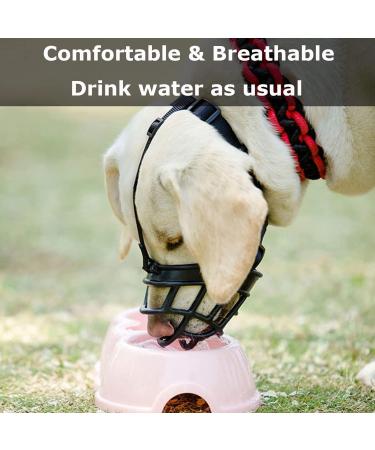 Dog Muzzle XL-6 Black - Soft Rubber Basket Muzzle for Small Medium Large Dogs - Adjustable Straps - Allows Drinking, Panting, Anti-Biting, Barking - Breathable and Safe Mouth Cover - Buy Online on GoSupps.com