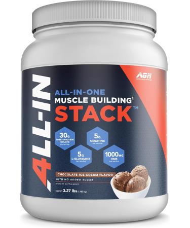 All-in-One Muscle Building Stack | Chocolate Whey Protein Isolate Creatine HMB & L-Glutamine 30 Servings No Artificial Ingredients Shop Internationally - Buy Online on GoSupps.com