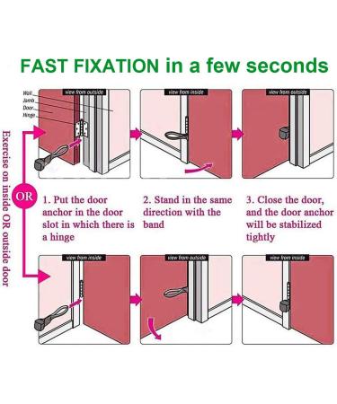 Heavy Duty Resistance Bands Door Anchor - Secure Fitness Workout Door Jamb Attachment - Red 1 Pack - Buy Online on GoSupps.com