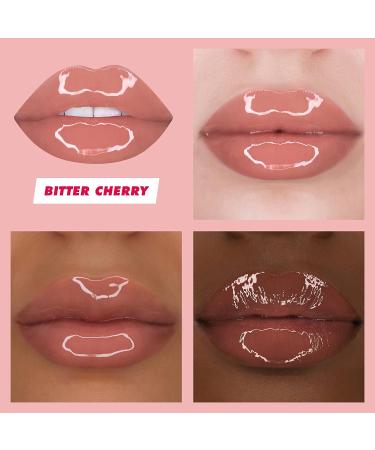 Lime Crime Wet Cherry Lip Gloss Bitter Cherry - Vegan Plumping Gloss with Cherry Scent - Soft Brown Nude Shade for Ultra Glossy Sheen - Buy Online on GoSupps.com