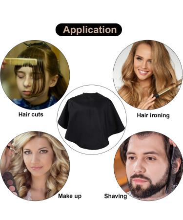 2 Pcs Waterproof Makeup & Hair Cape Set - Salon Barber Bib for Hair Dye & Styling in Black - Buy Online on GoSupps.com