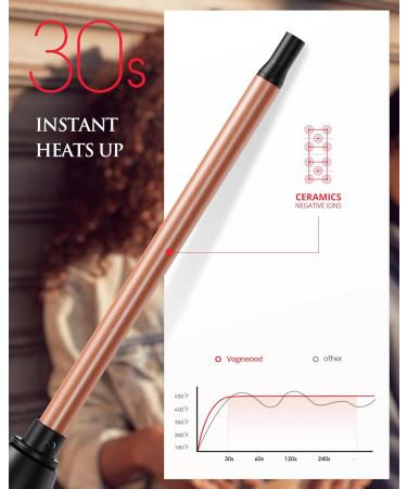 1/2 Inch Small Curling Iron - Ceramic Long Barrel LCD Display Travel Dual Voltage 15 Temp Settings Includes Heat Glove - Perfect for Tight Curls on Medium to Long Hair - Buy Online on GoSupps.com
