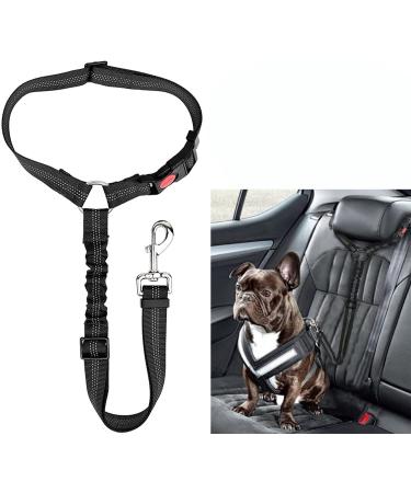 SoftcuteLee Dog Car Seat Belt Headrest Adjustable Dog Car Restraints Leads Pet Seat Belt Dog Safety Seat Belt Strong Leash Leads for any Cars Vehicle Travel Accessories for Pets Cats Dogs - Black - Buy Online on GoSupps.com